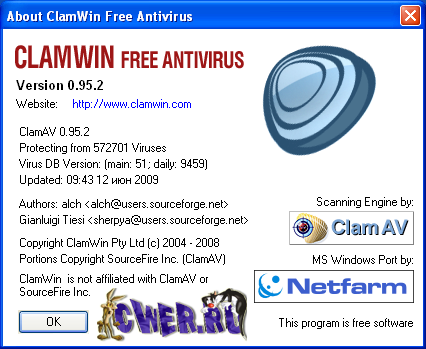 ClamWin Free Antivirus 0.95.2