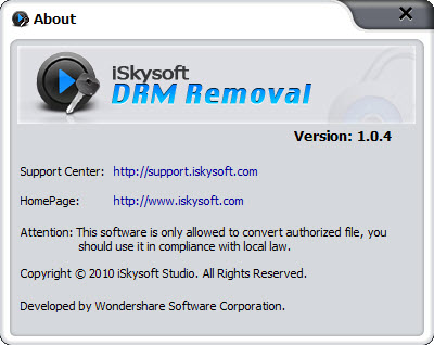 iSkysoft DRM Removal 1.0.4