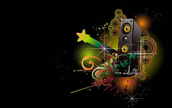 Colorful Vector Art Music Wallpapers