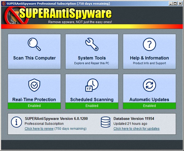 SUPERAntiSpyware Professional 6.0.1200 Final 