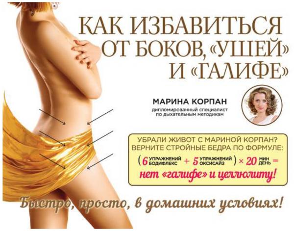 Марина Корпан. Как избавиться от боков, «ушей» и «галифе»