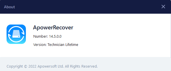 ApowerRecover Professional / Technician / WinPE 14.5.0.0