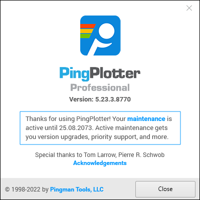 PingPlotter Professional 5.23.3.8770