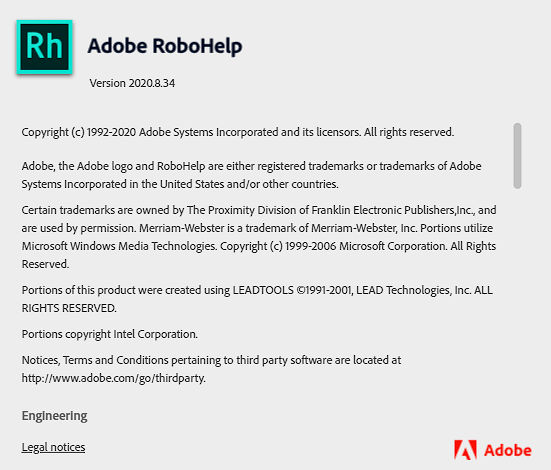 Adobe RoboHelp 2020.8.0
