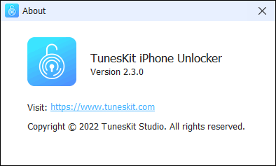 TunesKit iPhone Unlocker 2.3.0.5