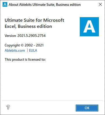 Ablebits Ultimate Suite for Excel Business Edition 2021.5.2905.2754