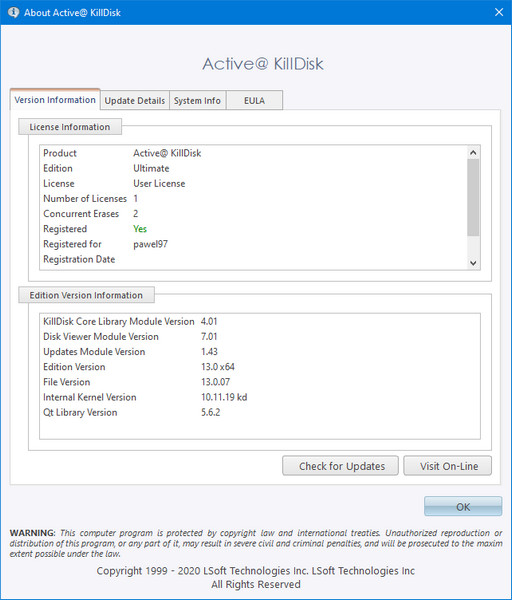 Active KillDisk Ultimate 13.0.7