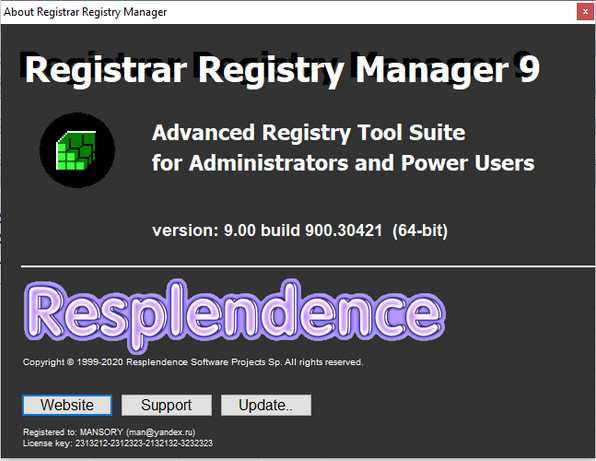 Registrar Registry Manager 9.00 build 900.30421 Retail