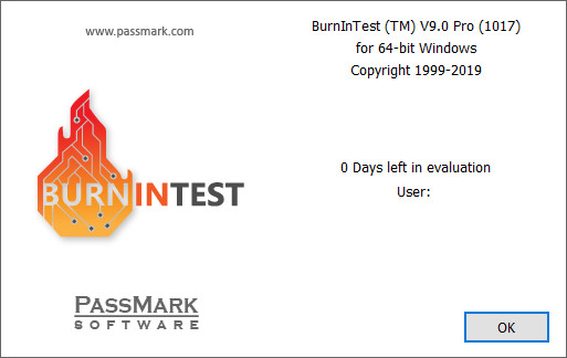 BurnInTest Professional 9.0 Build 1017