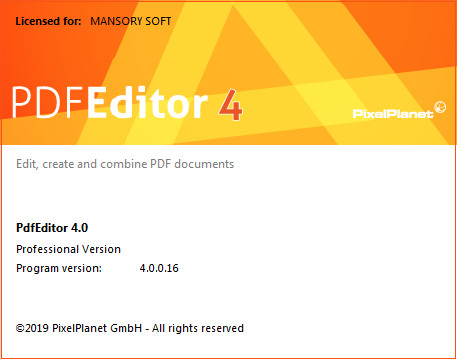 PixelPlanet PdfEditor 4.0.0.16