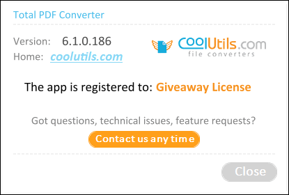 Coolutils Total PDF Converter 6.1.0.186