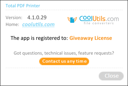 CoolUtils Total PDF Printer 4.1.0.29