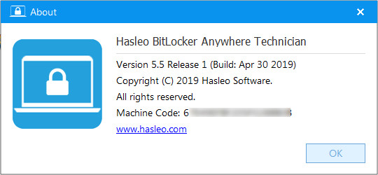 Hasleo BitLocker Anywhere 5.5 Release 1 Professional / Enterprise / Technician