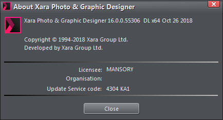 Xara Photo & Graphic Designer 16.0.0.55306