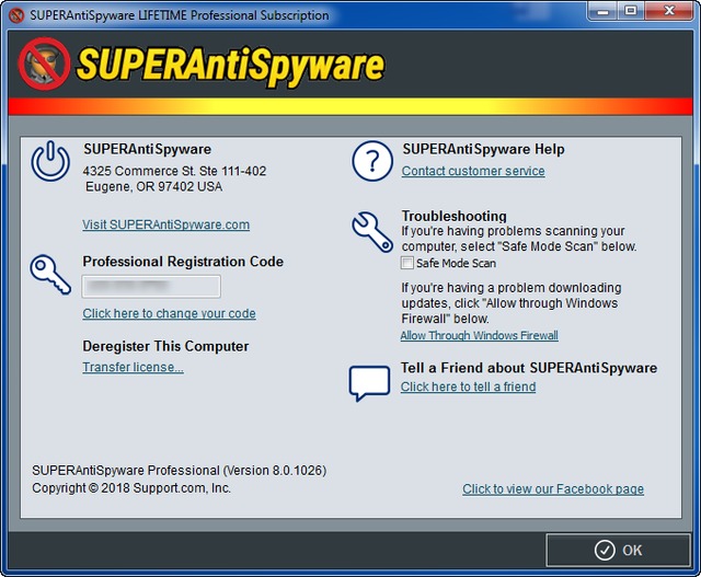 SUPERAntiSpyware Professional 8.0.1026