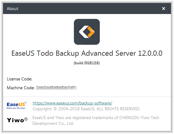 EaseUS Todo Backup Advanced Server 12.0.0.0 Build 20181218