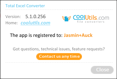 Coolutils Total Excel Converter 5.1.0.256