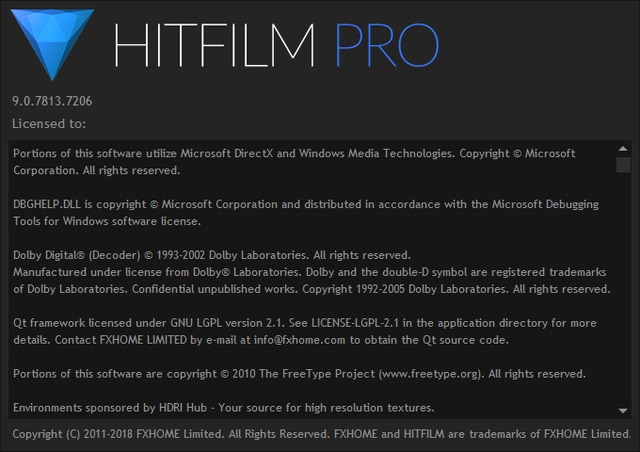 HitFilm Pro 9.0.7813.7206