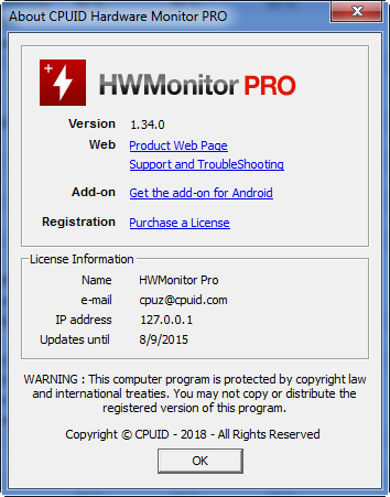 HWMonitor Pro 1.34 + Portable