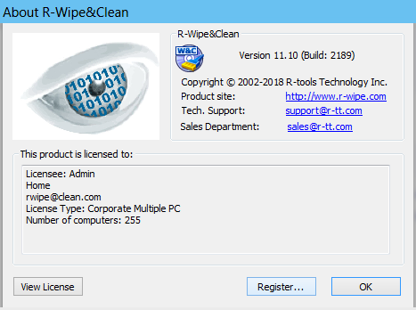 R-Wipe & Clean 11.10 Build 2189 Corporate + Portable