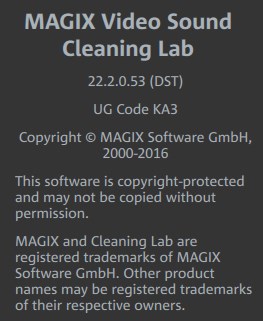 MAGIX Video Sound Cleaning Lab 22.2.0.53