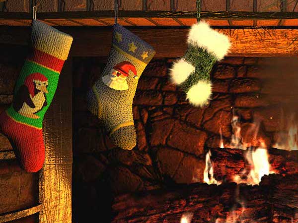 Fireside Christmas 3D Screensaver