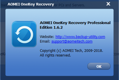 AOMEI OneKey Recovery Professional 1.6.2