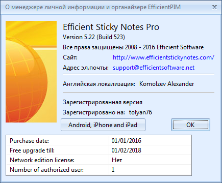 Efficient Sticky Notes Pro 5.22 Build 523