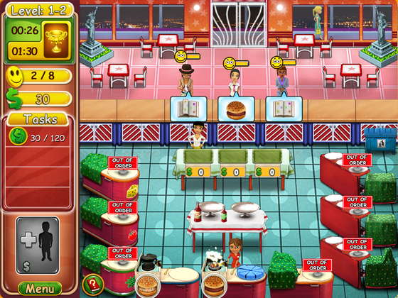 скриншот игры Burger Bustle 2