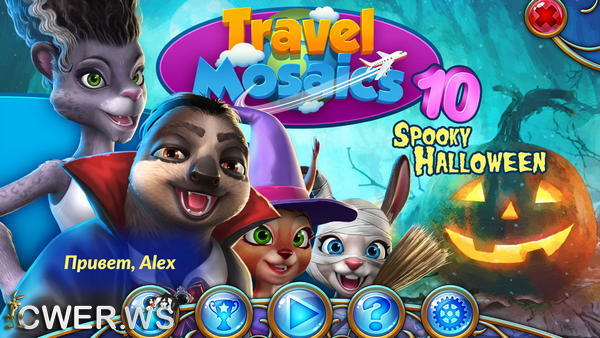 скриншот игры Travel Mosaics 10: Spooky Halloween