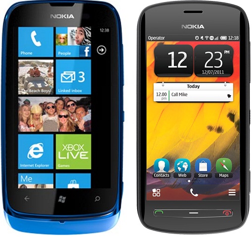 Nokia Lumia 610 и Nokia Pureview 808