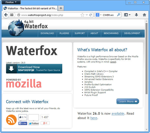 Waterfox 26.0