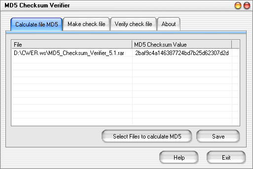 MD5 Checksum Verifier 5