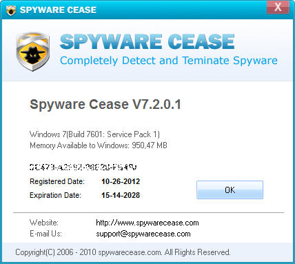 Spyware Cease 2011 v7.2.0.1