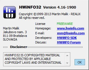 HWiNFO 4.16 Build 1900 Final
