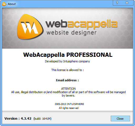 WebAcappella 4.3.42 Build 1641M