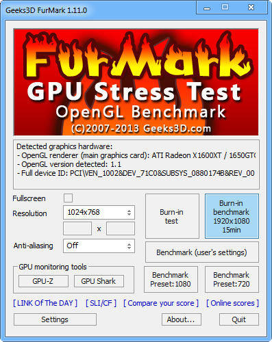 FurMark 1.11.0
