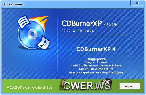 CDBurnerXP 4.5.2 Build 4291