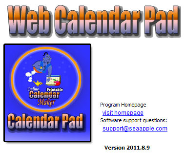 Web Calendar Pad 2011.8.9
