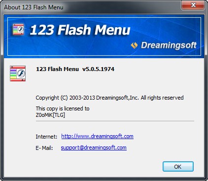 123 Flash Menu